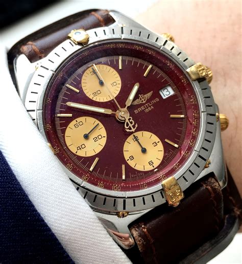 breitling burgundy|breitling chronograph.